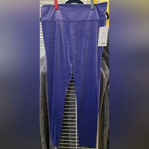 Athleta Royal Blue Velvet Leggings
